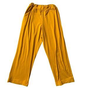Brynn Walker Bamboo Elastic Waist‎ Wide Leg Pull On Ankle Pants in Rust Sze XL